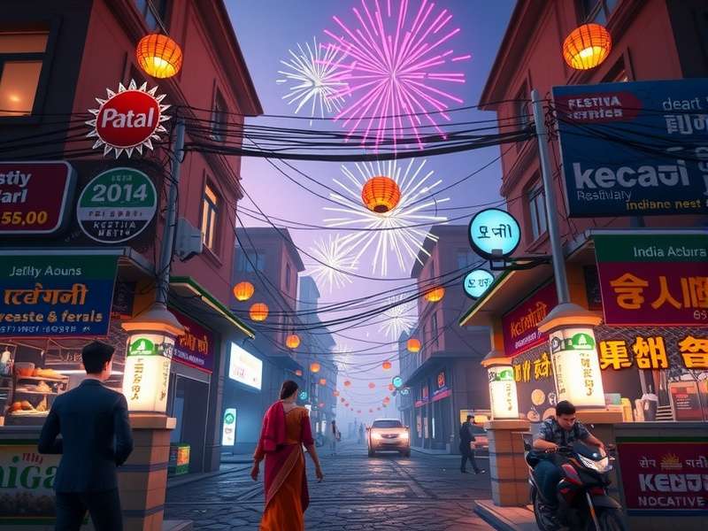 Indian Street Vāda game screenshot showing busy street market